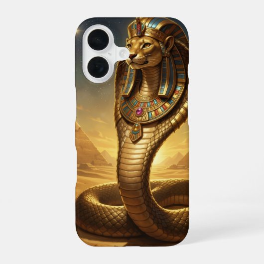 Wadjet – Egyptian Cobra Goddess iPhone 16ケース (裏面)