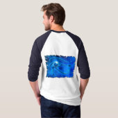 WADJET、EYE OF HORUS Egyptian 3/4袖シャツ Tシャツ (裏面フル)