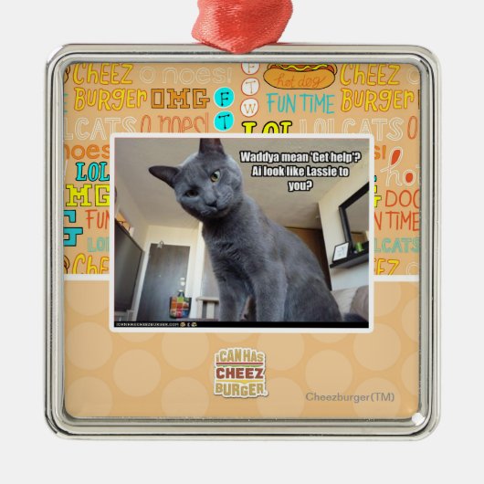 Wadyaの平均は「助け」を得ますか。 メタルオーナメント (正面)