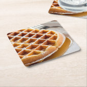 waffle スクエアペーパーコースター (アングル)