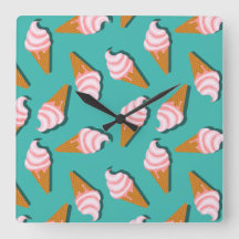 Waffle cones ice cream and frozen yogurt pattern