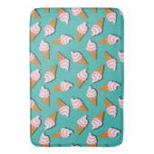 Waffle cones ice cream and frozen yogurt pattern バスマット (正面縦)