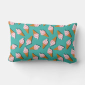 Waffle cones ice cream and frozen yogurt pattern ランバークッション (裏面)