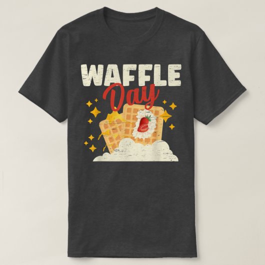 Waffle Day Cone Baking Breakfast Maker  Tシャツ (デザイン正面)