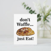 Waffle Dessert Food Funny  ポストカード (スタンド正面)