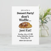 Waffle Dessert Food Funny 招待状 (スタンド正面)