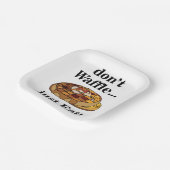 Waffle Food Funny Party ペーパープレート (傾斜あり)