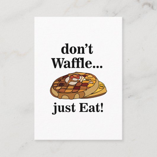 Waffle Food Restaurant Funny 名刺 (正面)