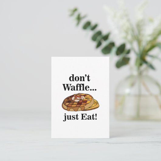 Waffle Food Restaurant Funny 名刺 (スタンド正面)