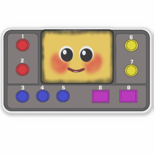 Waffle+Mochi-Magicartscreen-Vinyl Sticker シール (正面)