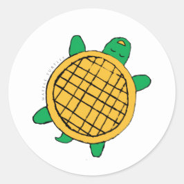 Waffle Turtles sticker ラウンドシール