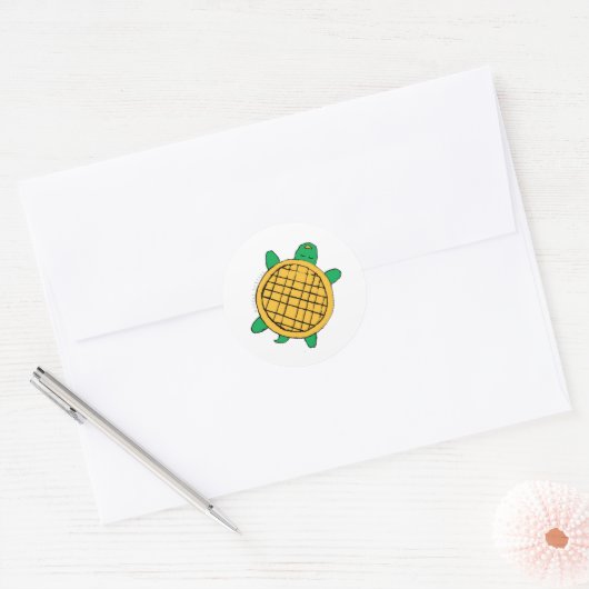 Waffle Turtles sticker ラウンドシール (封筒)