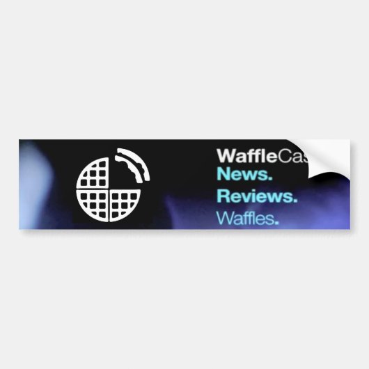 WaffleCastの公式のバンパーステッカー! バンパーステッカー (正面)