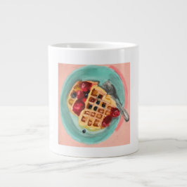 Waffles and Berries ジャンボコーヒーマグカップ