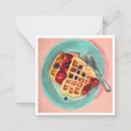 Waffles and Berries ノートカード