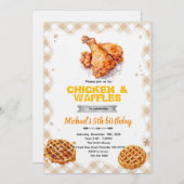 Waffles and chicken party Invitation 招待状 (正面/裏面)