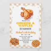 Waffles and chicken party Invitation 招待状 (正面)