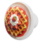 Waffles and Strawberries with Whipped Cream セラミックノブ (右)