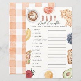 Waffles Coffee Fruits Brunch Baby Word Scramble