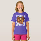 Waffles Heart For Breakfast Lovers Tシャツ (正面フル)