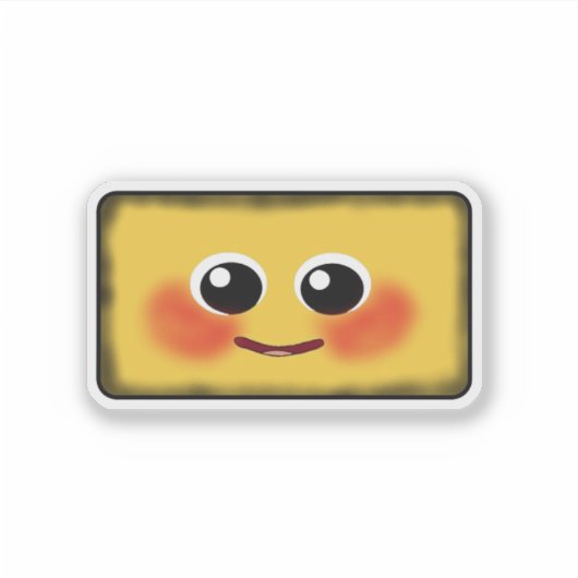 Waffles + Mochi-Magicart Screen- Vinyl Sticker シール (正面)