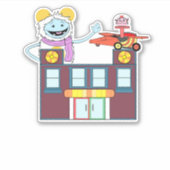 Waffles + Mochi-Vinyl Sticker シール (正面)