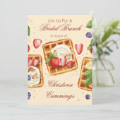 Waffles & Wishes Bridal Brunch   招待状 (スタンド正面)