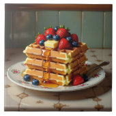 Waffles with Strawberries and Blueberries タイル (正面)