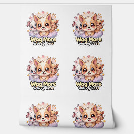 Wagより心配ない可愛い子犬の壁の壁画デコール 壁紙