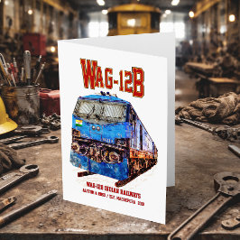 WAG-12B機関車インディアン鉄道貨物列車 サンキューカード