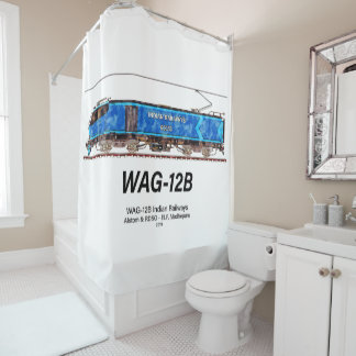 WAG-12B機関車インディアン鉄道貨物列車 シャワーカーテン