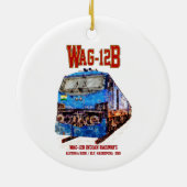 WAG-12B機関車インディアン鉄道貨物列車 セラミックオーナメント (裏面)