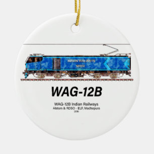 WAG-12B機関車インディアン鉄道貨物列車 セラミックオーナメント