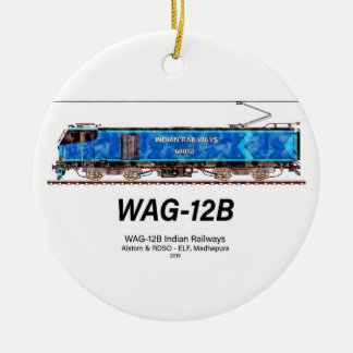 WAG-12B機関車インディアン鉄道貨物列車 セラミックオーナメント