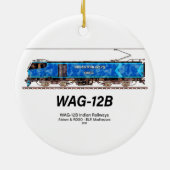 WAG-12B機関車インディアン鉄道貨物列車 セラミックオーナメント (裏面)