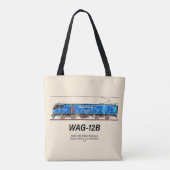 WAG-12B機関車インディアン鉄道貨物列車 トートバッグ (裏面)