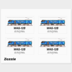 WAG-12B機関車インディアン鉄道貨物列車 長方形シール