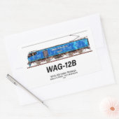 WAG-12B機関車インディアン鉄道貨物列車 長方形シール (封筒)