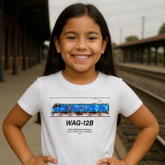WAG-12B機関車インディアン鉄道貨物列車 Tシャツ