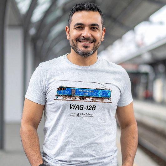 WAG-12B機関車インディアン鉄道貨物列車 Tシャツ