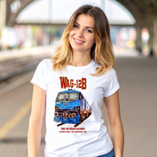 WAG-12B機関車インディアン鉄道貨物列車 Tシャツ