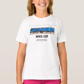 WAG-12B機関車インディアン鉄道貨物列車 Tシャツ (正面)
