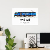 WAG-12B機関車。インド鉄道貨物列車 ポスター (ホームオフィス)