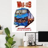 WAG-12B機関車 インド鉄道 貨物列車 ポスター (ホームオフィス)