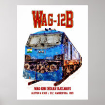 WAG-12B機関車　インド鉄道 貨物列車