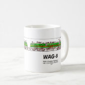 WAG-9機関車インディアン鉄道貨物列車 コーヒーマグカップ (正面右)