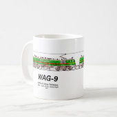 WAG-9機関車インディアン鉄道貨物列車 コーヒーマグカップ (正面左)