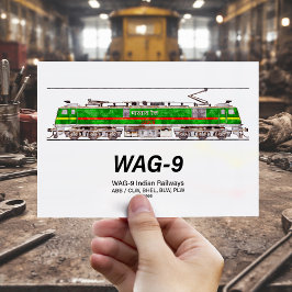 WAG-9機関車インディアン鉄道貨物列車 ポストカード