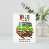 WAG-9機関車インディアン鉄道貨物列車 ポストカード (スタンド正面)