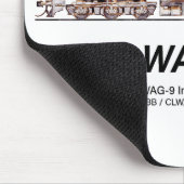 WAG-9機関車インディアン鉄道貨物列車 マウスパッド (コーナー)